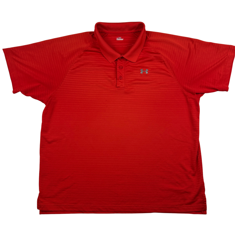 Under Armour Polo Shirt Mens XXL Red Athletic Fit Performance Golf